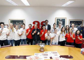 Las campeonas de Europa visitaron la redacción de AS