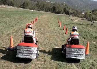 ¡En cortacésped! Márquez y Pedrosa se retan sobre hierba