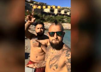 La música favorita de Arturo Vidal en la playa: ¡hasta cantó!