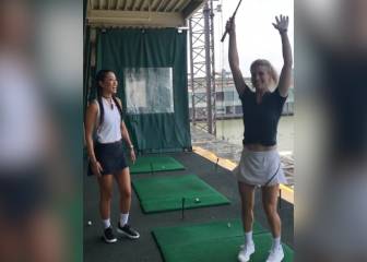 Bouchard se pasa al golf: ojo a la reacción tras un golpeo