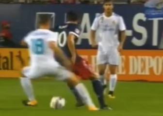 Kaká dio la bienvenida a Llorente: ¡cañito de espaldas y de tacón!