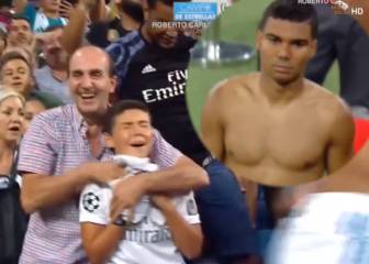 Casemiro es muy grande: detallazo que alegró a este niño el mes