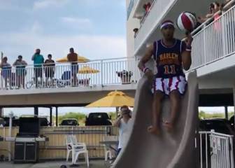 Harlem Globetrotters crash pool party