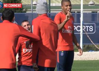 El caño de Neymar a Mbappé: a Verratti le hizo mucha gracia