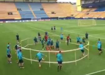 El divertido entrenamiento del Villarreal: juegan al 'torito'
