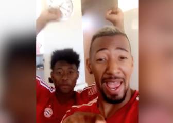 Boateng y Alaba celebran la victoria del Bayern...¡al ritmo de Michael Jackson!