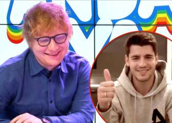 Alvaro Morata serenades Ed Sheeran singing