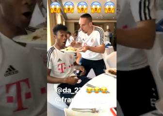 El 'bullying' de Vidal y Ribery a Alaba por su gran apetito