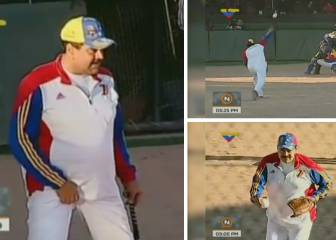 Sin palabras... Maduro 'jugando' al béisbol y los narradores como auténticos locos