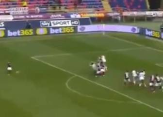Pulgar le dio el triunfo a Bologna con este impecable tiro libre