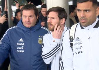 La Argentina de Messi desata la locura en su llegada a Madrid