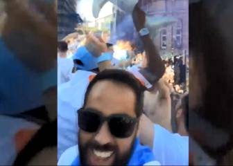 Bravo mostró el eufórico festejo del City con sus hinchas