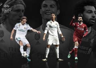 Modric, Cristiano y Salah optan a Mejor Jugador de la UEFA