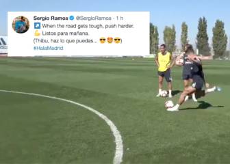 Ramos vacila a Courtois en Twitter y con razón