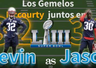 Los Gemelos Jason y Devin Mccourty en el Super Bowl LIII