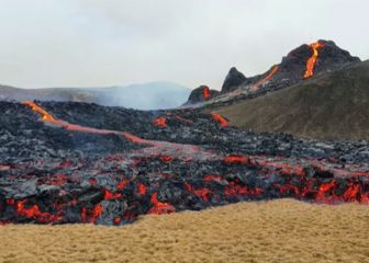 Las increíbles imágenes de la erupción de un volcán en Islandia