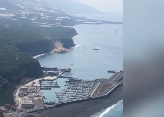 Impresionante desprendimiento en la costa de La Palma