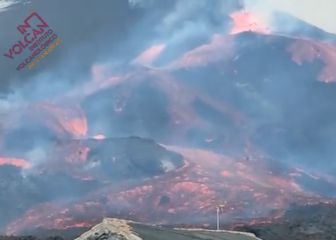 Cumbre Vieja sends lava streaming from collapsed cone