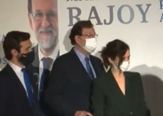 La 'cobra' viral de Ayuso a Casado en la presentación del libro de Rajoy