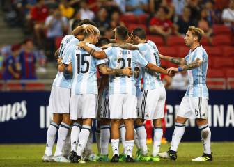 Argentina vs Singapur: goleada de los de Sampaoli sin Messi