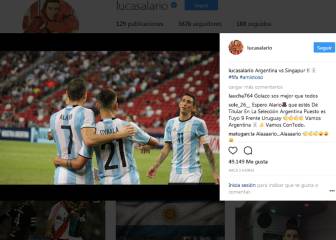 Así celebraron el ‘Papu’ y Alario su debut goleador con Argentina
