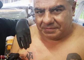 Chiqui Tapia se tatuó las siglas de AFA en el pecho