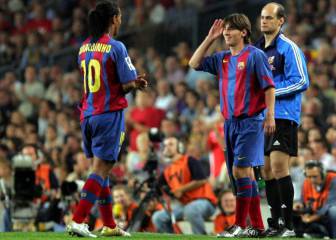 El adiós de Messi a Ronaldinho: 