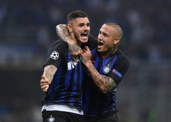 Éxtasis en el Meazza con los goles de Icardi y Vecino