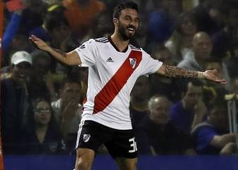 Así fue el golazo de Scocco en el Superclásico: a la escuadra