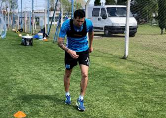 Marcelo Díaz, diferenciado en la vuelta al trabajo de Racing