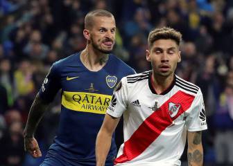 Benedetto se mofó de Montiel en la celebración del gol