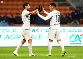 Doblete de Lautaro y un gol de Icardi en la goleada del Inter
