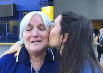 La emoción de una abuela por el regalo de su nieta: una entrada para ver la práctica de Boca