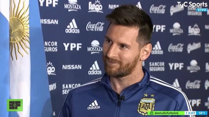 Asi Fue La Entrevista A Leo Messi En Estudio Futbol De Tyc Sports As Argentina