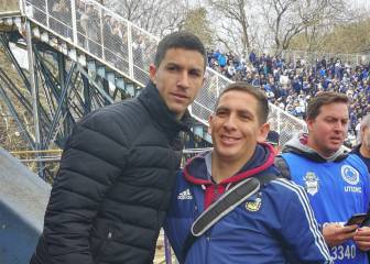 Nacho Fernández estuvo en la presentación de Maradona en Gimnasia