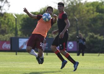 Entrenamiento y amistoso para River en Ezeiza