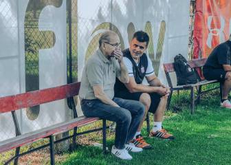 Alejandro Sabella visitó la práctica de Estudiantes