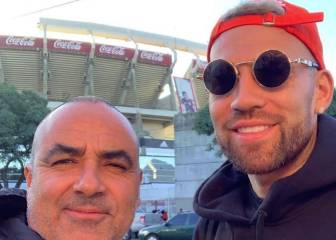 La sugestiva foto de Otamendi en el Monumental