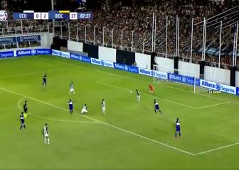 Tevez festejó tras errar el penal: gran jugada para hacer el tercero de Boca