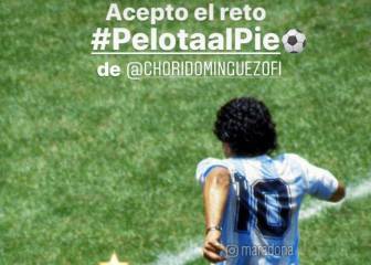 Pelota al pie: Maradona desafía a Osvaldo, Caniggia y Crespo