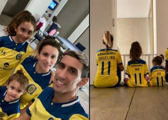 Di María posa con la camiseta de Rosario Central