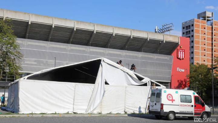 El estadio de Estudiantes se convierte en hospital de campaña