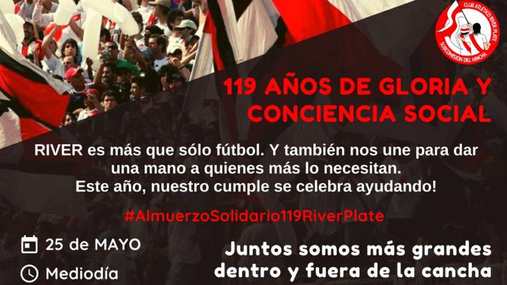 River se prepara para un aniversario solidario
