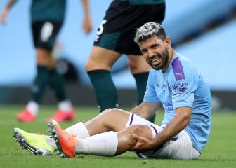 Agüero dejó el partido del City con problemas musculares