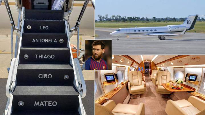 El avión de Messi que transporta a Suárez, Dybala, Ocampos...