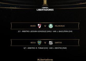 Tobar, al Boca - Santos; González dirigirá el River - Palmeiras