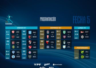 Copa Diego Maradona: horarios, partidos y fixture de la fecha 5