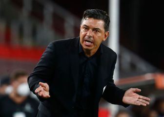 Marcelo Gallardo salió expulsado por reclamar un penal