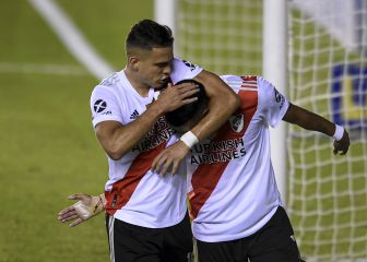 Santos Borré no estaba haciendo buen partido pero apareció y puso en ventaja a River