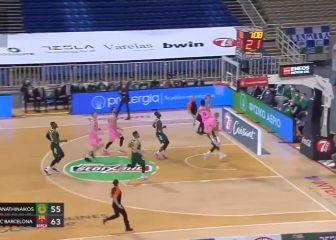 Podría ser un póster de la NBA perfectamente: tremendo mate a una mano de Bolmaro